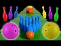 Bouncing Bowling Ball Kinetic Sand Smashes Alphabet Shapes for Kids Binkie TV