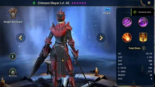 Raid Shadow Legends Hero Showcase Crimson Slayer lv 60