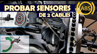 Como probar sensores de rueda ABS de 2 cables con multimetro, osciloscopio y escaner