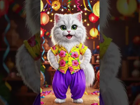 Funny Dancing Cat in Red Lehenga 😹💃 | Most Cute Cat Video Ever