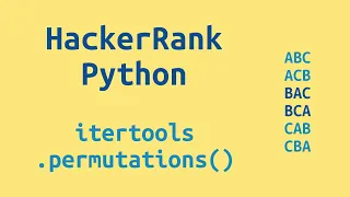 30 HackerRank Python Preparation - itertools permutations