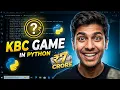 Build Kaun Banega Crorepati KBC Game in Python VS Code Tutorial for Beginners
