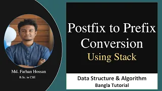 Postfix to Prefix Conversion Using Stack Data Structure Algorithm Bangla Tutorial