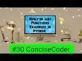 Built-in List Functions Examples in Python - ConciseCoder Beginners