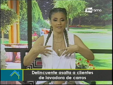 Delincuente asalta a clientes de lavadora de carros