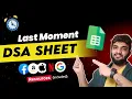Last Moment Sheet for DSA Interviews - Strivers 79 Sheet FAANG and Other PBCs