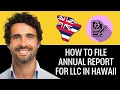 How To File Annual Report For LLC In Hawaii 2025
