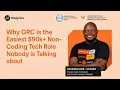 Why GRC is the Easiest 90k Non-coding Tech Role Nobody is Talking about