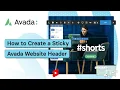 How to Create a Sticky Avada Website Header