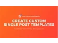 How to Create Single Post Templates in WordPress - No code Template Builder Works on Any Theme