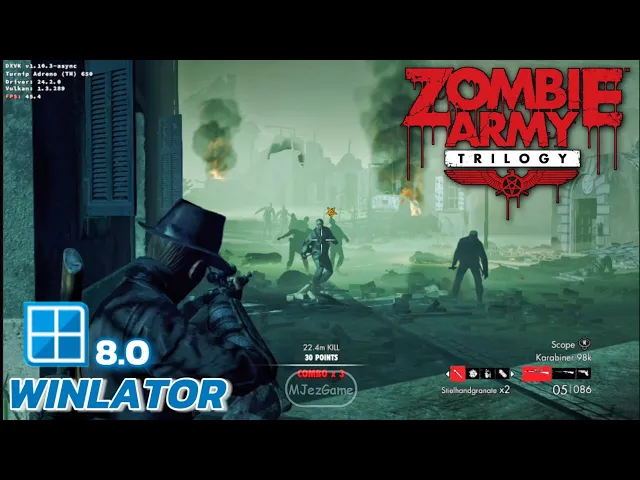Winlator v8 (Afei) - Gameplay Zombie Army Trilogy (Windows) On Android