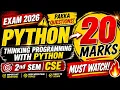 Diploma C25 Thinking in Python - Model Q Paper-1 2 3 MCQ Fill in the blanks 20 MARKS Pakka