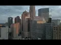 4k Drone Footage of Charlotte N C downtown at sunset