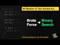 LeetCode Median of Two Sorted Arrays in Java Brute vs Two-Pointer vs Binary Search O log n