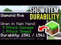 How To Show Item Durability In Minecraft - Full Guide