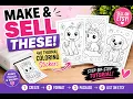 How to Make 4x6 Thermal Printer Coloring Stickers to Sell on Etsy Full Tutorial