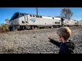 TRAIN TRACKING Levi FINALLY Catches His FIRST AMTRAK