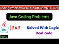 off campus java problems asked in MNC Companies coding problems asked in off campus