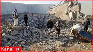 Houthi video said to show aftermath as rebels accuse Saudi Arabia of deadly strike on Yemen prison