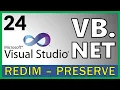 Visual Basic NET Course - 24 ReDim ReDim Preserve