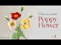 How To Crochet Poppy Flower Using Afghan Stitch Free English Tutorial