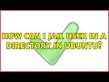 How can I jail user in a directory in ubuntu