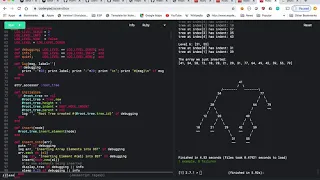 Binary Search Tree BST in Ruby with tree display in a text terminal
