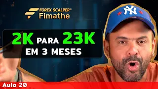 Levando uma conta de $2.000 para $32.000 em 3 meses | Forex Scalper Fimathe⏱️| Aula 20