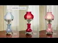 Isabel Handblown Glass Vintage Style Hurricane Table Lamp