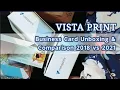 Vista Print Business Card Glossy Unboxing Comparison 2018 vs 2021