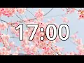 17 Minutes Timer with Music Cherry Blossom Timer