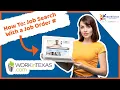 How To Job Search with a Job Order Number on WorkInTexas com
