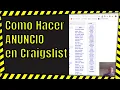 Como poner anuncio en Craigslist