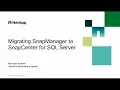 Migrating SnapManager SQL Server to SnapCenter