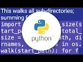 Calculating a directory s size using Python