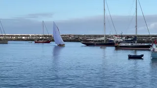 A whaleboat sailing in Horta harbor. Whaleboats are influensiing my design