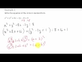 Converting a Circle From General Form to Standard Form