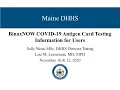 BinaxNOW COVID-19 Antigen Card Testing Information for Users Nov 10 2020
