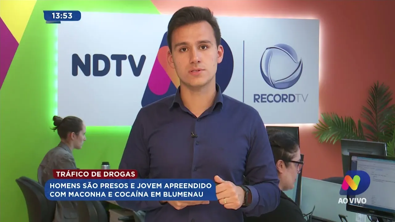 Tráfico de drogas: homens são presos e jovem apreendido com maconha e cocaína em Blumenau