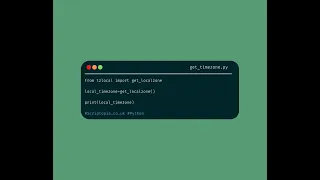 Python tzlocal - Get local time zone