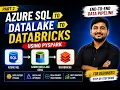 Databricks Jobs vs Notebooks for Beginners End-to-End Project Azure SQL ADF ADLS Databricks