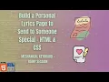 Create a Website to Send to Someone - HTML CSS Tutorial