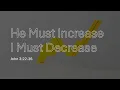 He Must Increase I Must Decrease John 3 22-36 2026