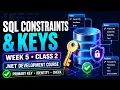 SQL Server Tables Constraints Keys NET Course - Week 5 Class 2