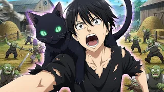 شاب ضعيف بيعمل تعويذة القطة السحرية ويفاجىء الكل ملخص انمى كامل 