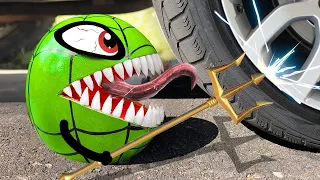 NOOO!! Experiment Car vs Spider Pacman | Crushing Crunchy & Soft Things | WOA Doodland