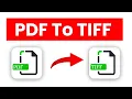 How to Convert PDF to TIFF