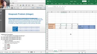 How to solve integer linear optimization problem on Excel solver