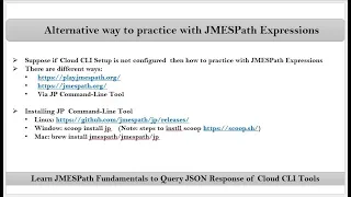 Video-4 | JMESPath Fundamentals |  Alternative way to Practice with JMESPath Expressions | jp cli