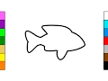 Colorful Fish Coloring Page for Kids